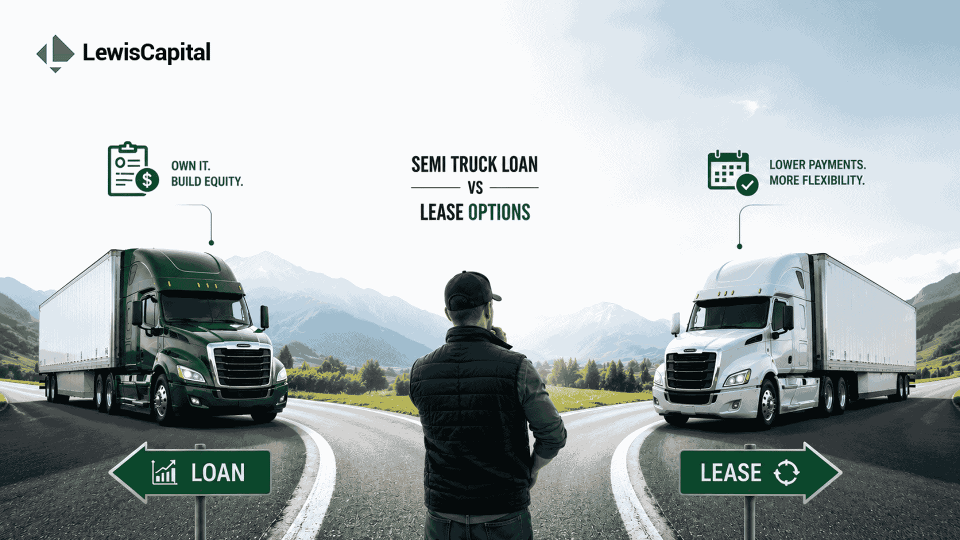 Semi truck loan vs lease comparison for owner-operators.