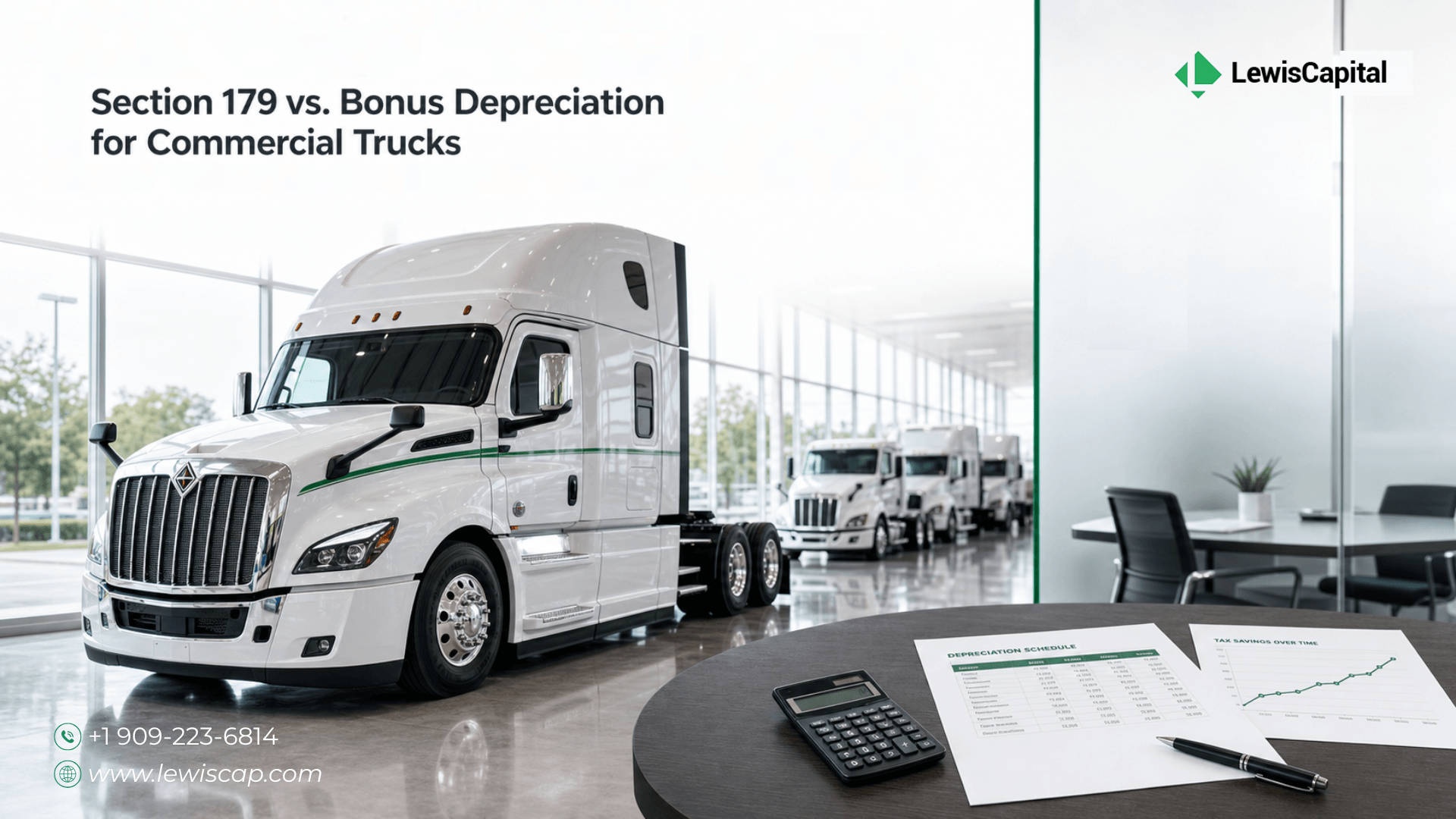 Section 179 vs Bonus Depreciation for commercial truck financing and tax savings