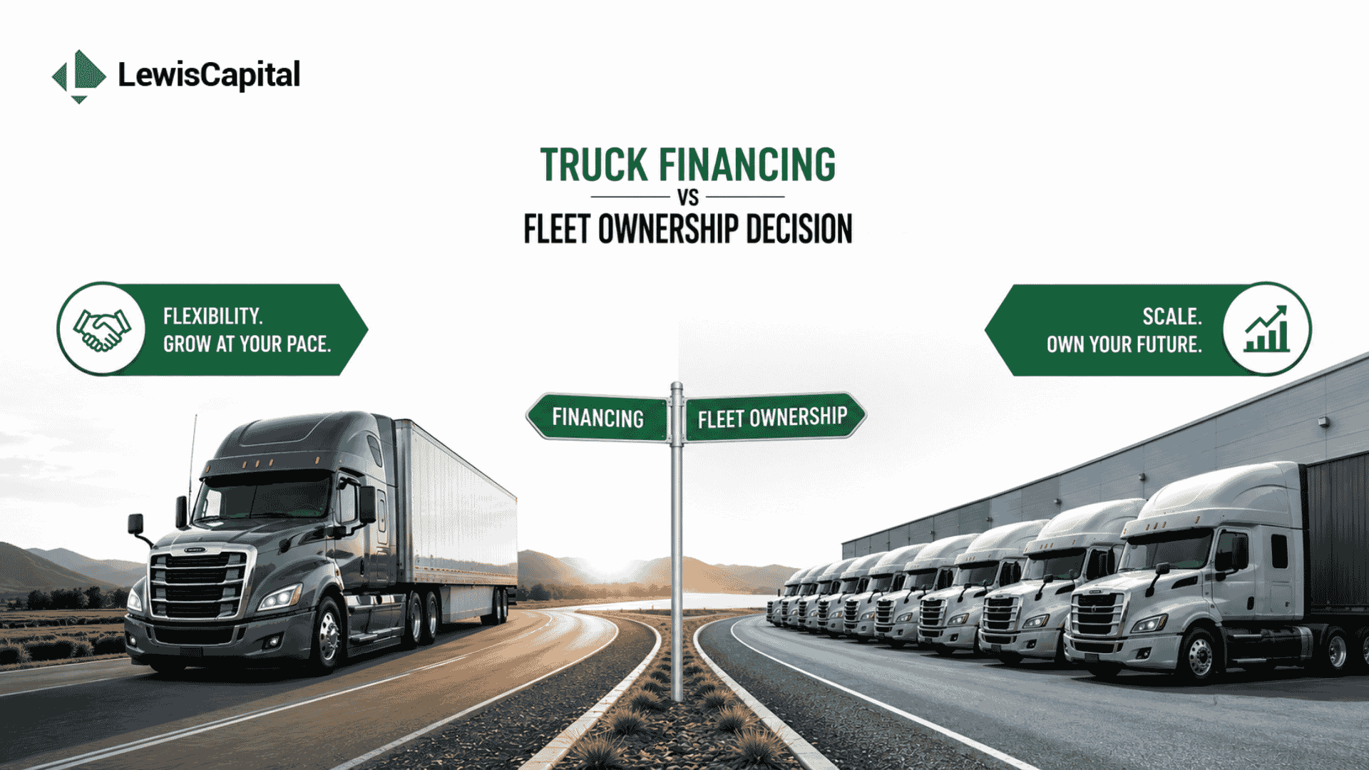 Owner-operator truck financing vs fleet ownership comparison.