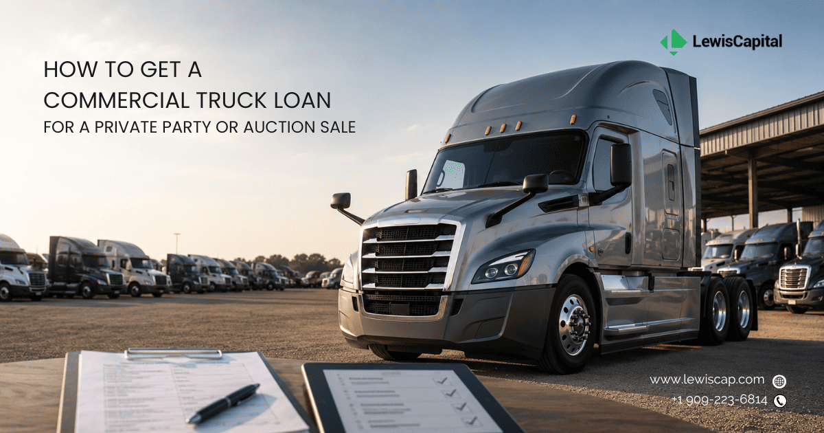 How to Get a Commercial Truck Loan for a Private Party or Auction Sale